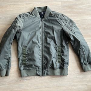 G-star G star olive army green bomber jacket lightweight size large